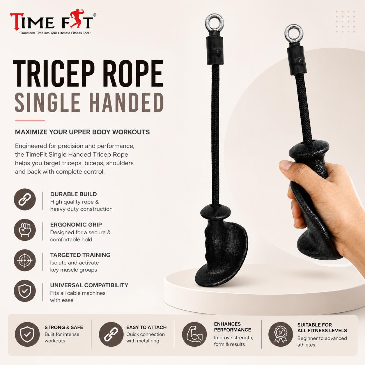 Timefit Tricep Rope Pair - Image 4