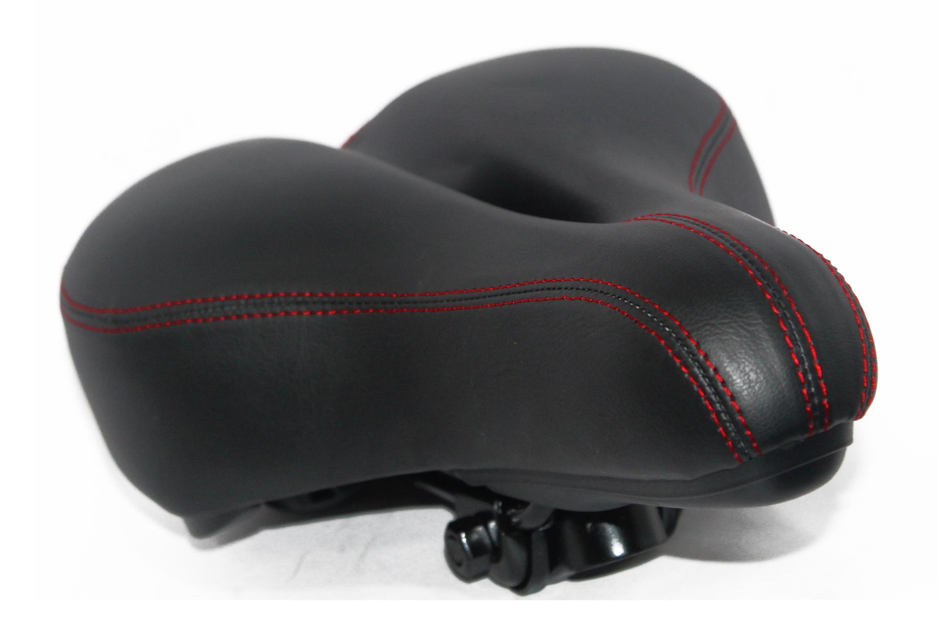 Spin Bike Seat Red Black