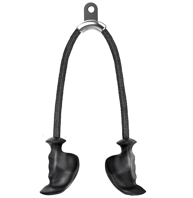 Lat Pulldown Tricep Rope Handle | Heavy Duty Nylon Cable Attachment With Ergonomic Rubber Grip For Back Biceps Triceps Strength Muscle Training Gym Equipment | Smooth Performance Secure Grip - Image 7