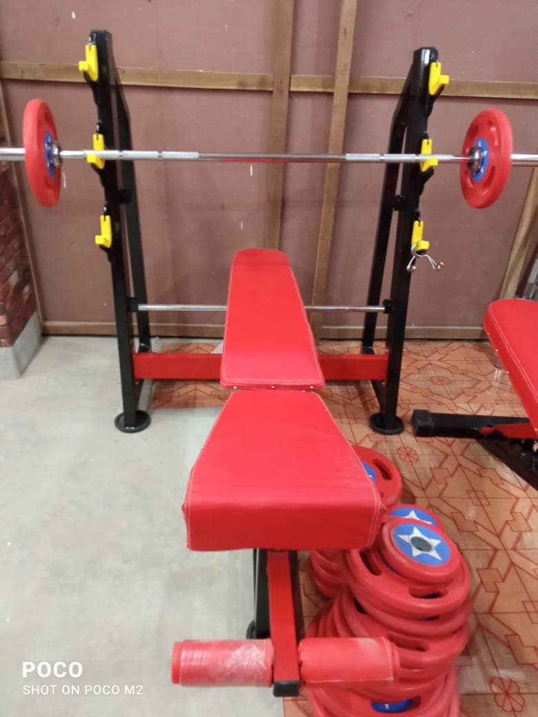 Timefit Olympic Bench In Red & Black Colour
