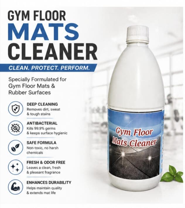 Gym Floor Mats Cleaner | Liquid For Rubber Eva Pvc Flooring | Removes Sweat Dirt Odour | Restores Clean Finish | Safe Non Toxic Formula For Home, Commercial, Gym & Hygiene Care | 1 Litre Pack - Image 6
