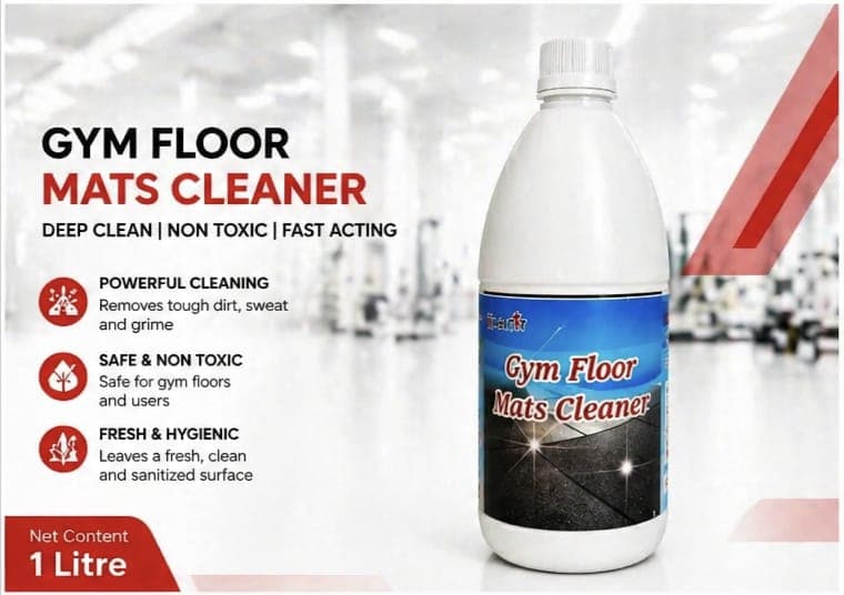 Gym Floor Mats Cleaner | Liquid For Rubber Eva Pvc Flooring | Removes Sweat Dirt Odour | Restores Clean Finish | Safe Non Toxic Formula For Home, Commercial, Gym & Hygiene Care | 1 Litre Pack - Image 4